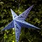 In the Breeze 9177 — Blue Paper Star Lantern — Hanging Party and Home Décor with Painted Gold Accents — Handmade, Dyed Paper